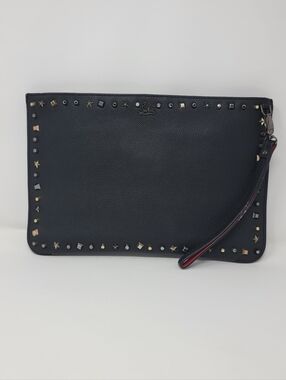 Christian Louboutin Loubi Spike Leather Clutch